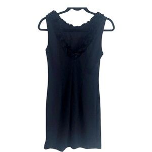 Tribal VNeck Aline Little Black Dress with Stretch.